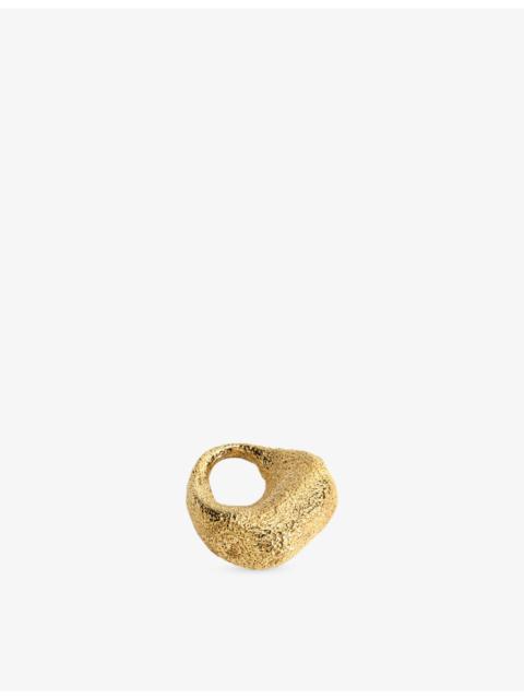 MONICA VINADER Antica Textured Small 18ct Yellow Gold Vermeil Pendant