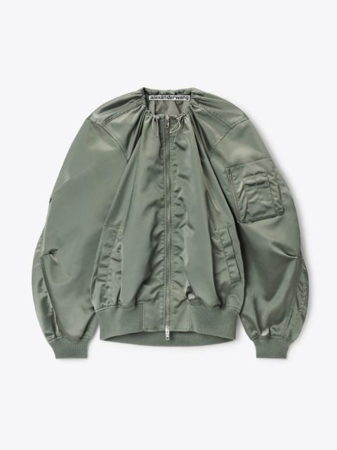 Alexander Wang nylon scoop neck bomber jacket