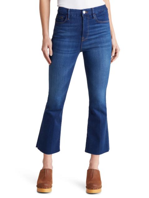 Le Super High Waist Raw Hem Crop Mini Bootcut Jeans