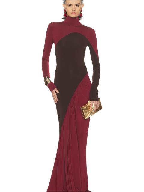 HELSA The Abstraction Color Blocked Jersey Dress