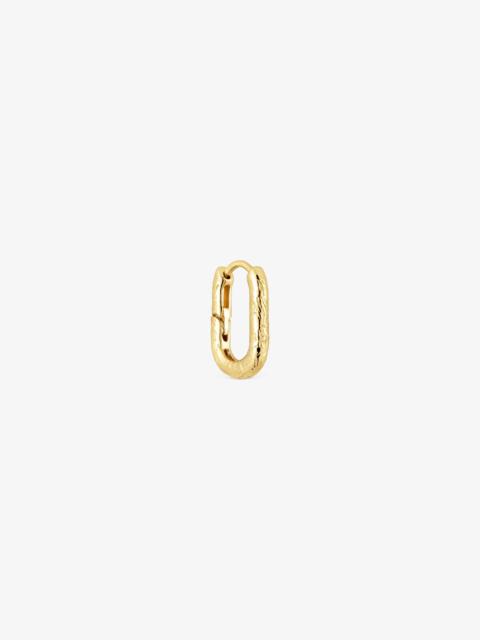 TOUS Individual 18K solid gold textured hoop Earring Basics