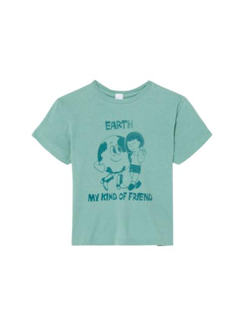 RE/DONE Classic Earth-print T-shirt