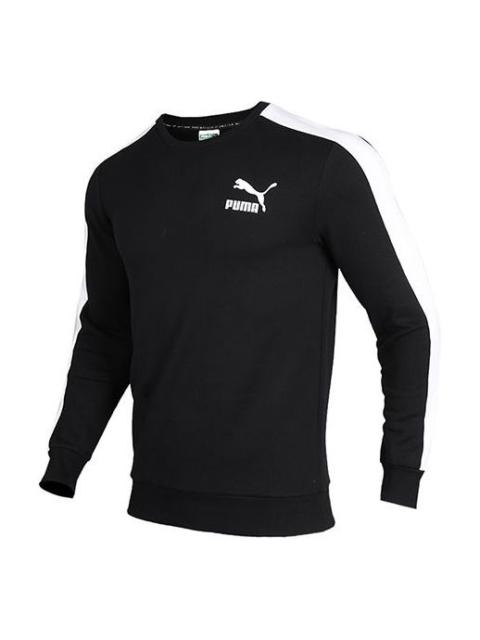 PUMA PUMA Iconic T7 Crew Fl Fleece Lined Round Neck Black 595913-01