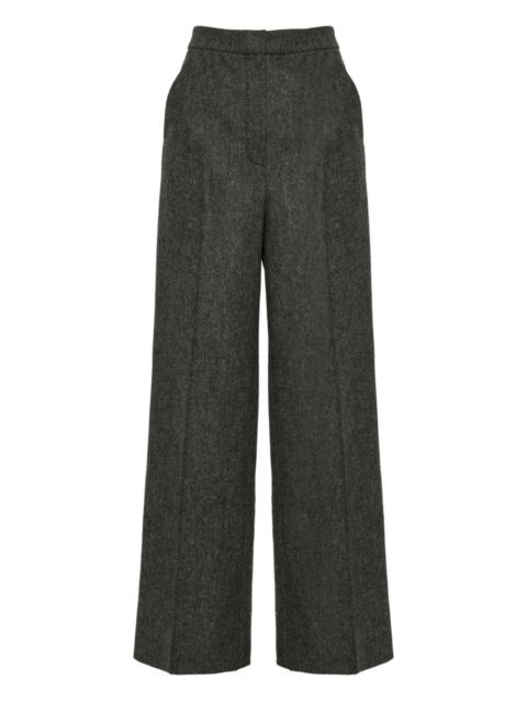 Yves Salomon flannel tailored trousers