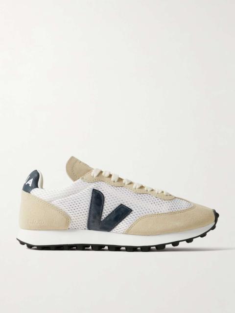 VEJA Rio Branco Light leather-trimmed suede and Aircell mesh sneakers