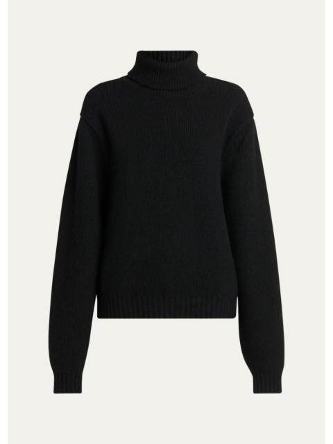 TOM FORD Wool-Cashmere-Mohair Chunky Knit Turtleneck Sweater