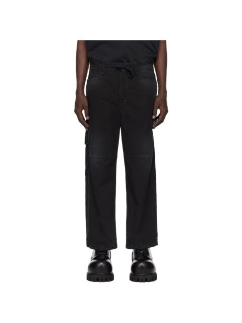 BALENCIAGA cotton cropped cargo trousers