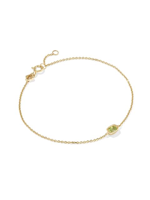 KENDRA SCOTT Marisa 14k Yellow Gold August Oval Solitaire Bracelet