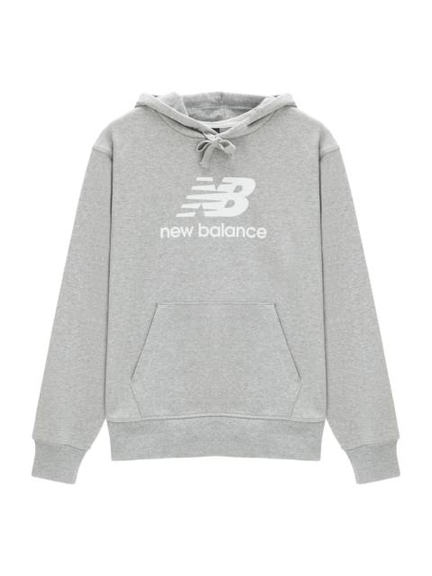 New Balance Stacked Logo French Terry Hoodie Asia Sizing 'Athletic Grey' AMT31537-AG