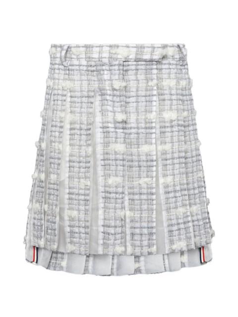 Thom Browne Repp striped pleated midi skirt