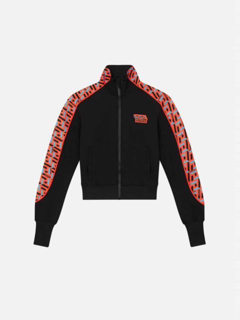 VERSACE Greca Signature Accent Gym Sweatshirt