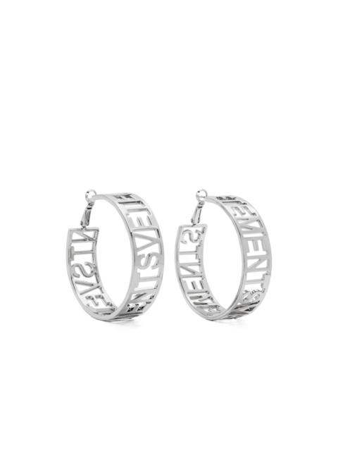 logo cut-out hoop earrings