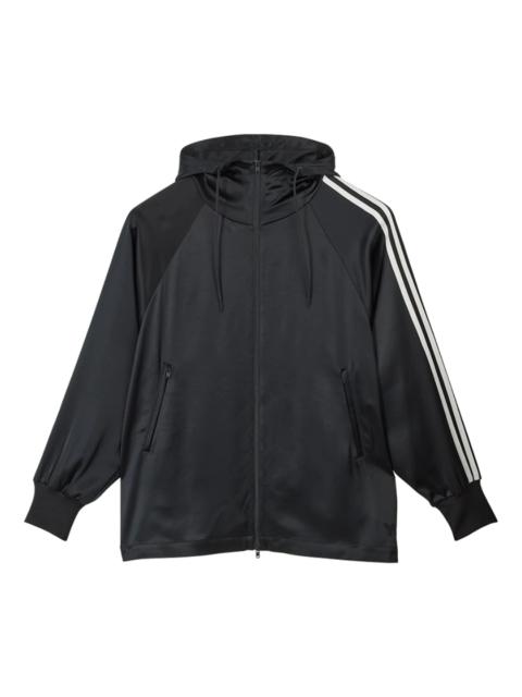 Y-3 (WMNS) adidas x Y-3 Tech Silk Zip Hoodie 'Black White' IQ1798