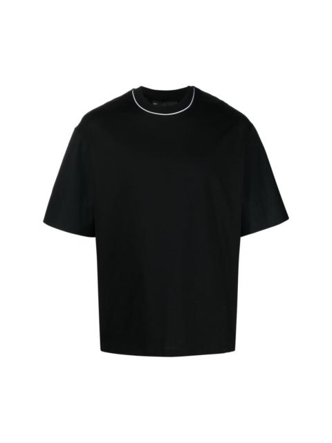 contrasting-trim cotton T-shirt