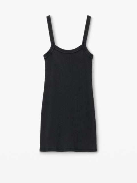 Alexander Wang minidress in waffle-knit cotton stretch