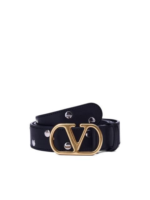 Valentino Vlogo studded leather belt