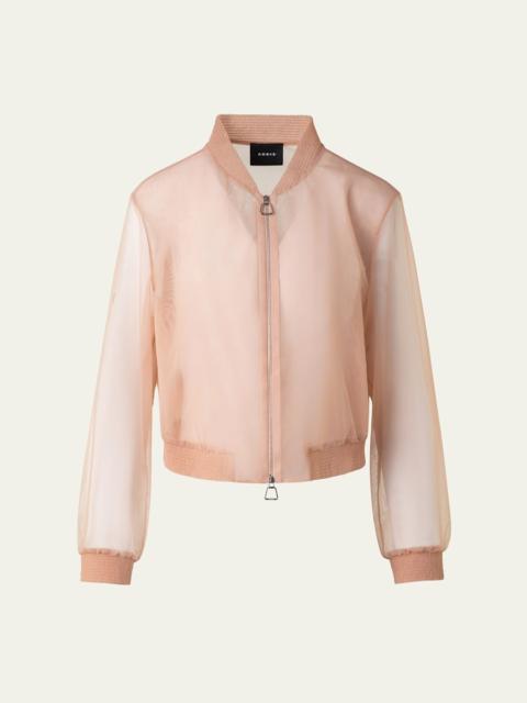 Taide Techno Stretch Tulle Bomber Jacket
