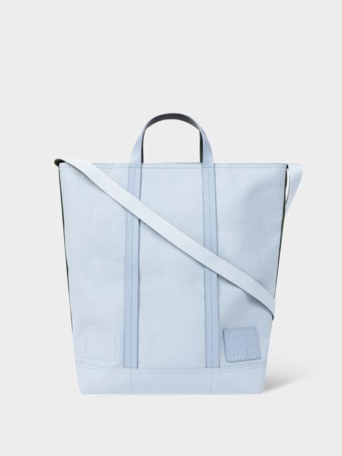 Paul Smith Sky Blue Canvas Reversible Tote Bag With Shoulder Strap