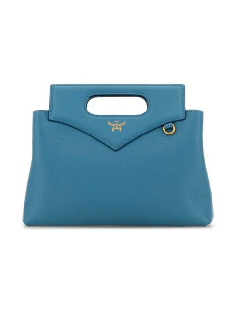 MCM SOFT DIAMOND TURQUOISE LEATHER HANDBAG