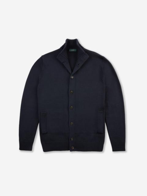 SLOWEAR Slim-fit merino wool Bomber cardigan