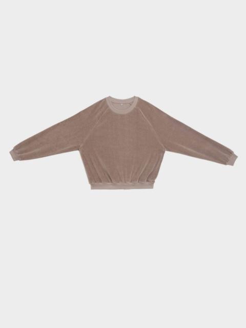 BASERANGE Rim Raglan Sweatshirt - Organic Cotton Velour