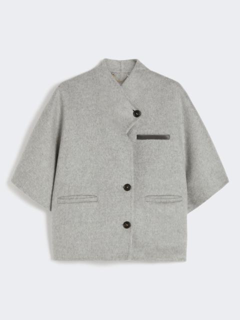 Max Mara ANDALO Long cropped cape in cashmere drap
