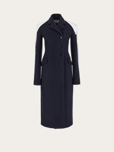 FERRAGAMO Wool coat with detachable hood