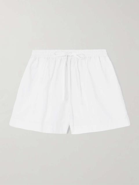 MATTEAU Organic cotton-poplin shorts White