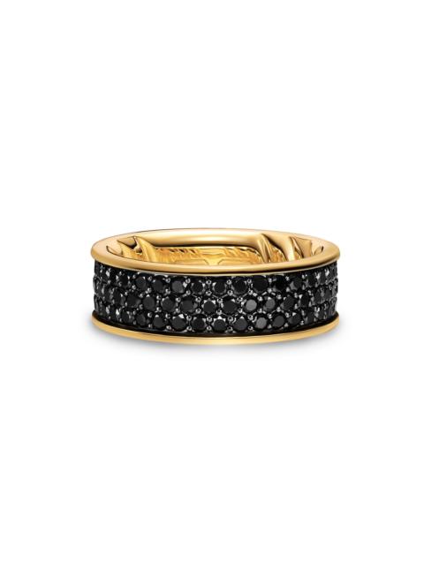DAVID YURMAN Men's Streamline Band Ring in 18K Yellow Gold - Black Diamond