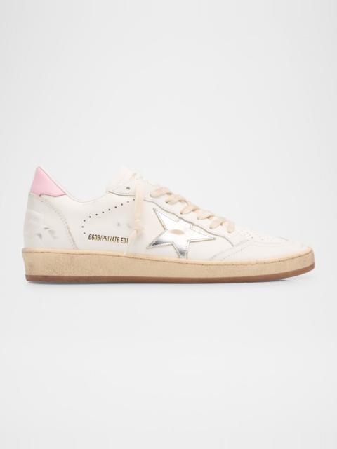Golden Goose Ball Star Mixed Leather Low-Top Sneakers
