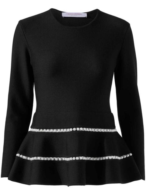 CAROLINA HERRERA pearl-detailing top