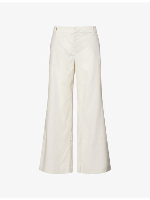 GOOD AMERICAN Wide-Leg High-Rise Linen-Blend Trousers