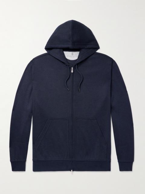 Brunello Cucinelli Cashmere-Blend Zip-Up Hoodie