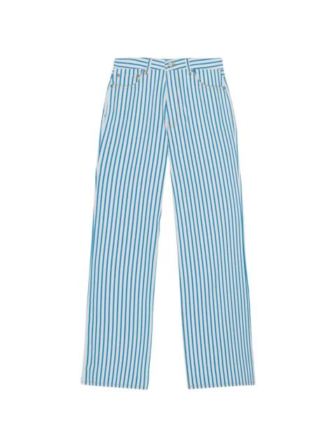 GANNI Magny striped wide-leg jeans
