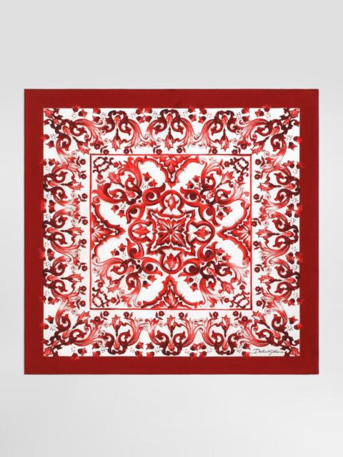 Dolce & Gabbana 50x50 majolica-print twill scarf