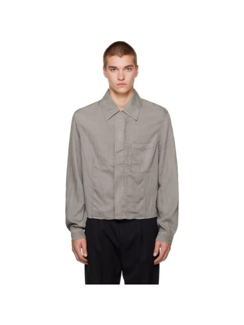 Our Legacy Gray Sift Zip Shirt
