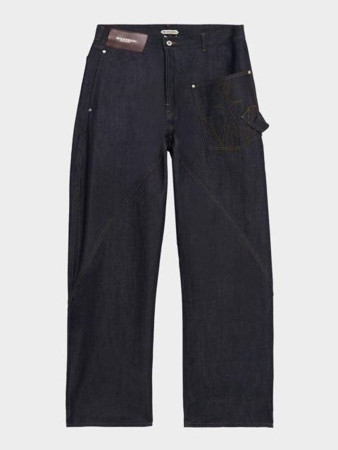 JW Anderson Men's Twisted Workwear Denim Jeans