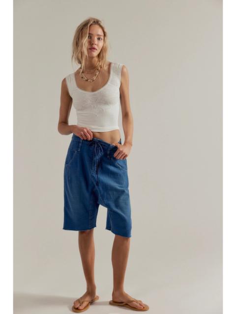 FREE PEOPLE We The Free Sage Denim Harem Shorts
