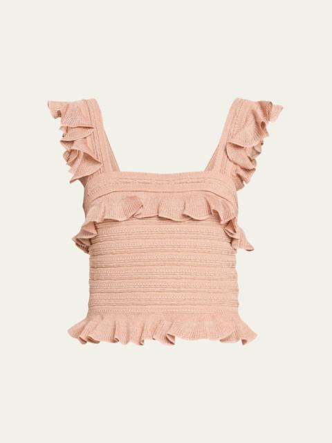 Zimmermann Rebellion Lace Frill Midi Skirt