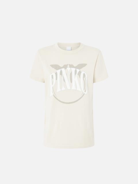 PINKO LOGO AND BIRDS T-SHIRT