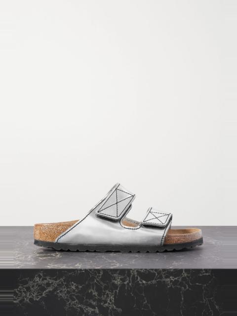 Proenza Schouler + Birkenstock Arizona topstitched metallic leather sandals