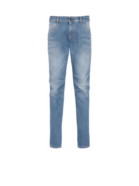 Slim-fit denim jeans