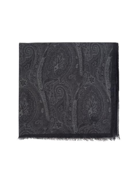 Etro paisley-print frayed-edge scarf