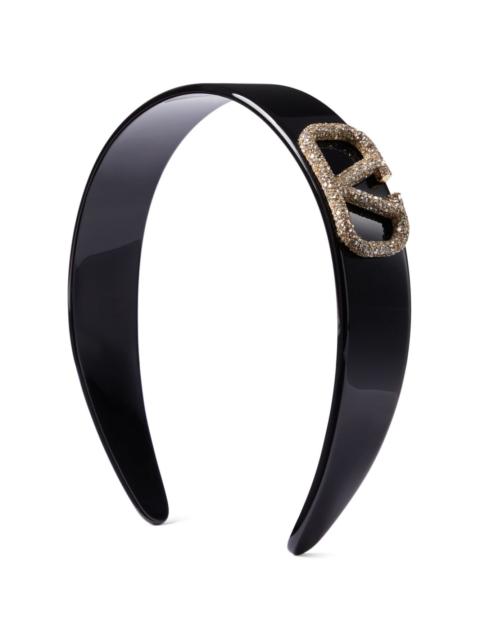VLogo Signature crystal-embellished headband