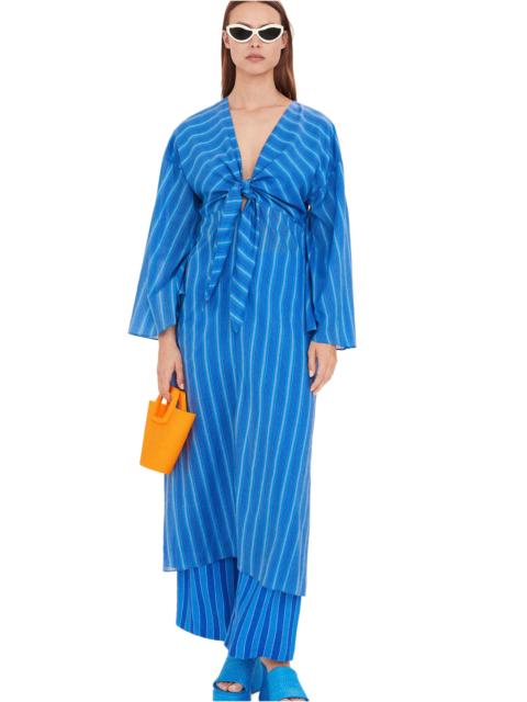 SIMONMILLER Sm X Mango Agua Dress In Blue Stripe