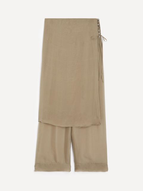 paloma wool Low Archive Silk Khaki Trousers