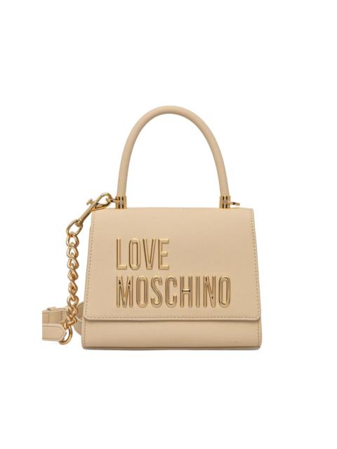 Moschino logo-plaque chain tote bag