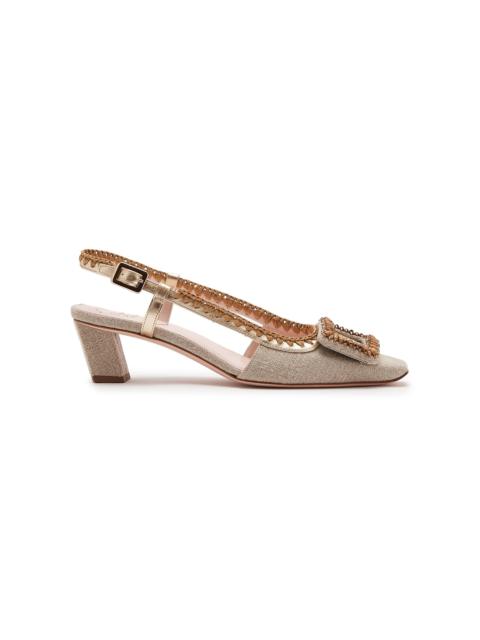 Roger Vivier Belle Vivier Braided Slingback Pumps neutral