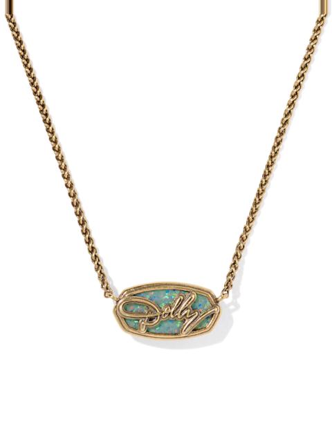 KENDRA SCOTT Dolly Parton x Kendra Scott Elisa Vintage Gold Short Pendant Necklace