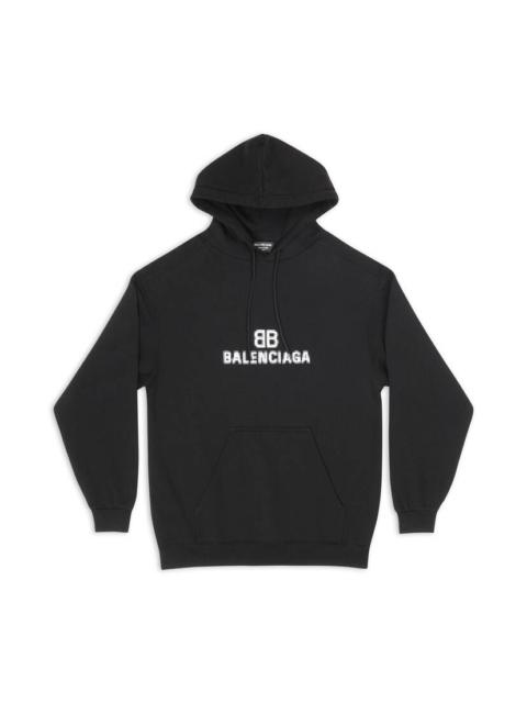 Balenciaga Mens BB Pixel Medium Fit Hoodie Black Men's - SS21 - GB